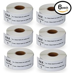 6 Rolls Dymo 30320 Compatible 1-1 8" X 3-1 2" 28MM X 89MM Labelwriter Self-adhesive White Address Labels