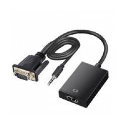 Baobab Vga+audio To HDMI 20CM Cable Adapter With Ac Adapter Combo