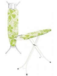 Brabantia Ironing Board With Steam Iron Rest - White Frame - Green Spring