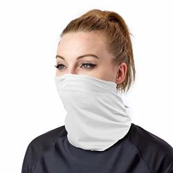 Uv Skinz Upf 50+ Uv And Dust Protective Breathable Reusable Cloth Face Shield White L xl