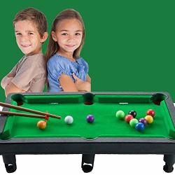 Egfheal Amyove Kids MINI Wooden Table Top Pool Play Snooker Game MINI Desktop Table Children Billiard Table Educational Toys
