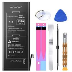 1590MAH Battery Replacement Compatible For Iphone 5 Nohon High Capacity Li-ion Battery With Complete Repair Tool Kitand Instructions - Included 24 Mon