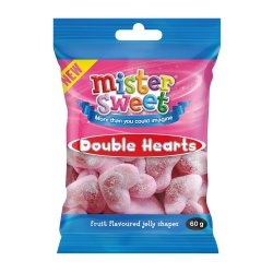 Mr Sweet Gums & Jellies 60G - Double Hearts