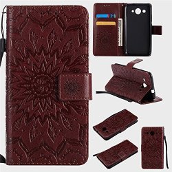 Y3 7 Wallet Case Ivy Sun Flower Y5 Lite 2017 Pu Leather Cover Wallet Phone Case For Huawei Y3 2017 Y5 Lite 2017 - Brown