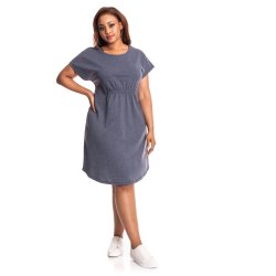 Donnay Plus Size Casual T-Shirt Dress - Navy Melange