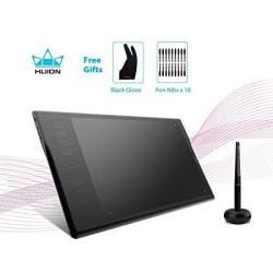 Huion Inspiroy Q11K V2 Graphic Drawing Tablet Tilt Function Battery-free Stylus 8192 Pen Pressure With Artist Glove And 18 Pen Nibs