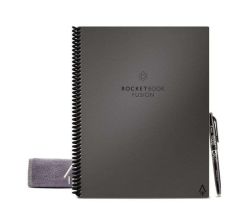 Rocketbook Fusion Digital Reusable Notebook - Grey -A4 Size Eco-friendly Notebook- Planner Task List Calendar And More Includes 1 Pen And Microfibre Cloth