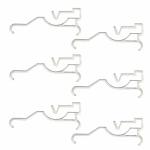 cuteLEC Valance Clips 2.5inch 6Pack Clear Plastic Arc-Shaped for Blinds 