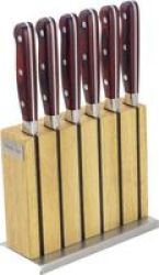 Snappy Chef - 6 Piece Steak Knife Set With Block