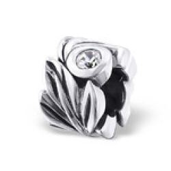 C950-C5446 - 925 Sterling Silver Cz Flower European Bead Charm
