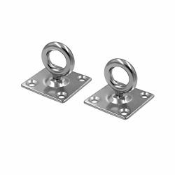 Square Eye Plates 4 x 6mm Stainless Steel Marine Handy Straps