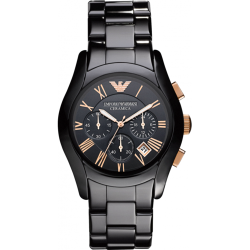 New Emporio Armani Ceramica 2-tone Chronograph Gents Dress Watch Only 1 Available