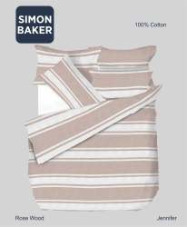 Simon Baker Jennifer Printed 100% Cotton Duvet Cover Sets - Rose Wood Various Sizes - Rose Three Quarter 150CM X 200CM +1 Pillowcase 45CM X 70CM