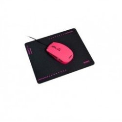 Wired Pink Mouse And Mouse Pad