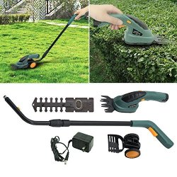 Alitop 2-IN-1 Grass Shear Hedge Trimmer Electric Cordless 3.6V Yard Lawn Mower