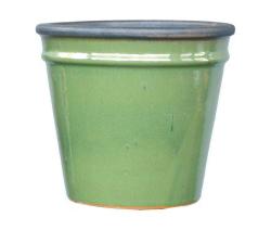 Glazed Pot Jc Cone 34CM Green