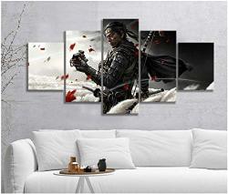 Game Ghost Of Tsushima Katana Samurai Ronin Poster Artwork Canvas Painting Wall Art For Room Decor 10X16 10X22 10X28INCHES Unframed