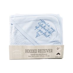 Mother's Choice 100% Cotton Hooded Receiver Def Of Perfect - Blue