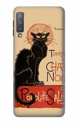 R2739 Chat Noir Black Cat Vintage Case Cover For Samsung Galaxy A7 2018