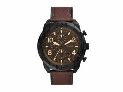 Fossil Bronson Chronograph Dark Brown Leather Men's Watch FS5875
