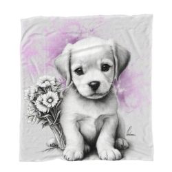 Pink Puppy Minky Blanket By Nathan Pieterse