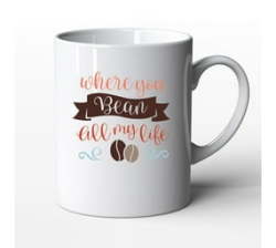 Valentines Day Love Birthday Present - Png Where You Bean White - 11OZ Coffee Mug