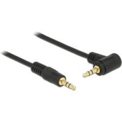 2M 3.5MM M m Audio Cable Black Stereo Jack Cable 3.5 Mm 3 Pin Male Angled 2 M Black