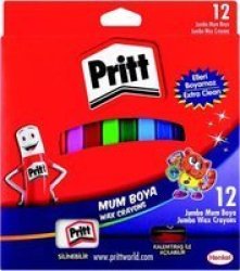 Pritt Bulk Jumbo Wax Crayons 12 Pack Box Of 12 Packs