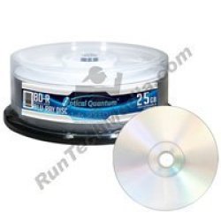 Optical Quantum OQBDR04NPS 4X 25GB Bd-r Single Layer Blu-ray Recordable Blank Media 25-DISC Spindle