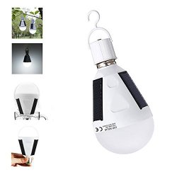 LED Solar Powered Emergency Light Bulb Kobwa Rechargeable 7W 12W 540LM Lights Lamp With Hook For Outdoor Indoor Camping Hiking Tent White