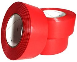 3 Rolls Of 2" X 180' Red Heat Shrink Tape Pack Of 3 Made In The U.s.a. Impact Shrink Tape Straight Edge
