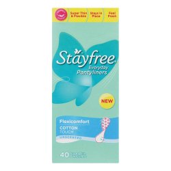 Everyday Panty Liners Flexicomfort Cotton Touch Unscented Pack Of 40