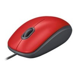 Logitech M110 Silent Mouse USB Red 910-005489