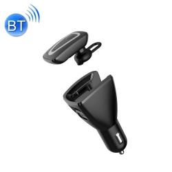 C2 2 In 1 Bluetooth Earphone Car Charger Support Hands-free Call & Smartphones Double USB Chargin...