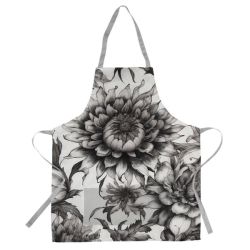 Shadow Bloom Flowers Medium Length Apron By Nathan Pieterse