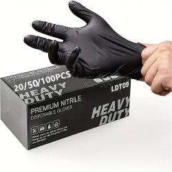 20 50 99PCS Ultra Durable Nitrile Disposable Gloves High-quality Gloves Very Suitable For Kitchen Cleaning Tattooing Hair Dyeing Household Cleaning Gloves Dishwashing Etc