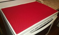 Quilted Cover & Protector For Glass ceramic Stove Top Red