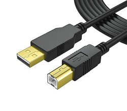 15ft USB 2.0 Extension & 10ft A Male/B Male Cable for HP Laserjet Pro 100 Color MFP M175nw Printer 