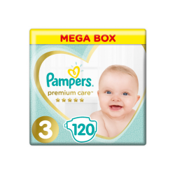 Pampers Premium Care New Baby Size 3 120'S