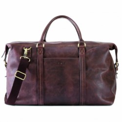 Brando Leather Cabin Approved Travel Duffel Bag - Brown