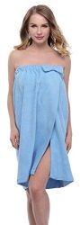 Expressbuynow Spa Bath Towel Wrap For Ladies 9 Colors Lightblue One Size