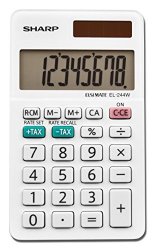 Sharp EL-244WB Business Calculator White 2.125 2.38 X 4.06 X 0.31 Inches