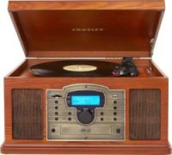 Crosley Troubadour Wooden Entertainment Center With Turntable Paprika