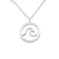 C410-C32223 - 925 Sterling Silver Wave Necklace