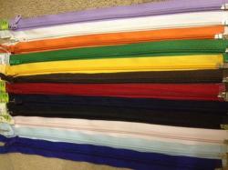 12 Open End Zips - 40cm - Assorted Colours