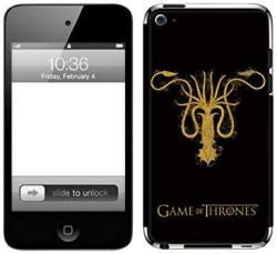 Zing Revolution Game Of Thrones Premium Vinyl Adhesive Skin For Ipod Touch 4 Greyjoy S2 Black MS-GOT310201