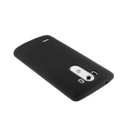 Rubber Gel Case For LG G3 D850 D851 D852 D855 - By Raz Tech - Black