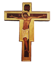 Crucifixion Icon - Orthodox Greek Icon - Replica 26 X 20CM