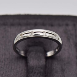 9CT White Gold 4-STONE Wedding Ring