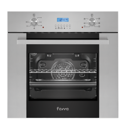 Ferre 60CM 6 Function Electric Under Counter Or Eye Level Oven - Stainless Steel